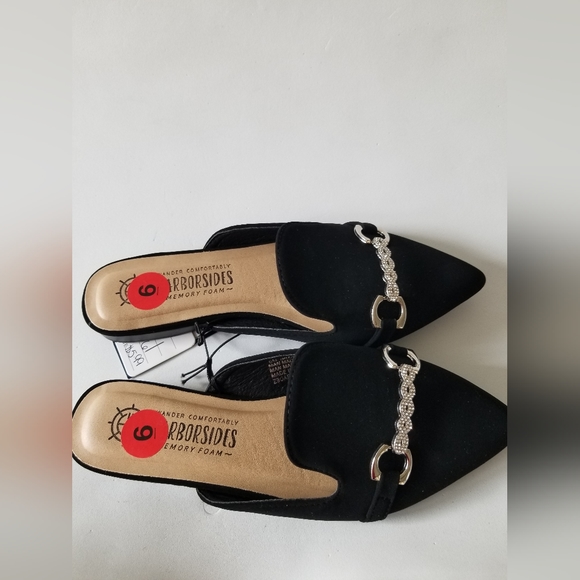 Women's Wander Comfortably Memory Foam flat Mules with silver hardware SZ 6 - Picture 5 of 11